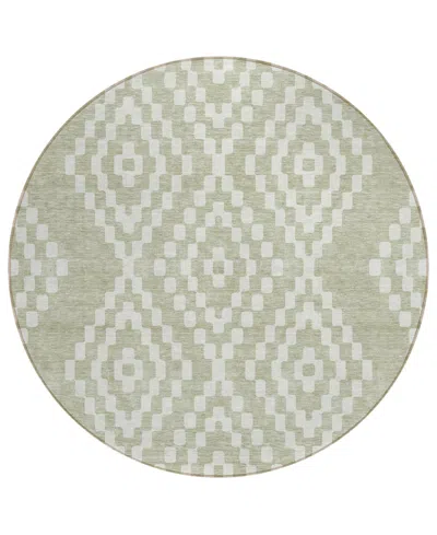 Addison Chantille Acn891 8'x8' Round Area Rug In Sage