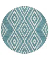 Addison Chantille Acn891 8'x8' Round Area Rug In Teal
