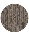 Addison Chantille Acn892 8'x8' Round Area Rug In Chocolate