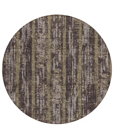Addison Chantille Acn892 8'x8' Round Area Rug In Chocolate