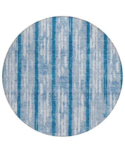 Addison Chantille Acn892 8'x8' Round Area Rug In Navy