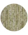 Addison Chantille Acn892 8'x8' Round Area Rug In Olive