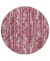 Addison Chantille Acn892 8'x8' Round Area Rug In Rose