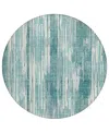 Addison Chantille Acn893 8'x8' Round Area Rug In Teal