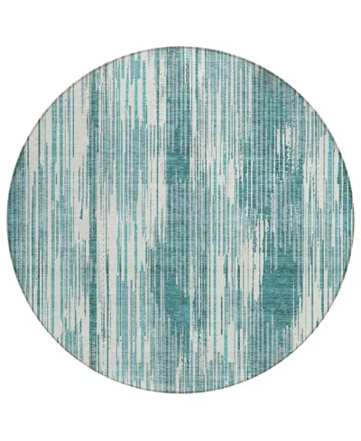 Addison Chantille Acn893 8'x8' Round Area Rug In Teal