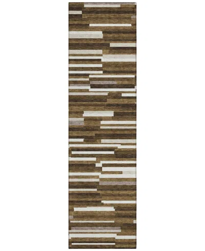 Addison Chantille Acn894 2'3"x7'6" Runner Area Rug In Brown