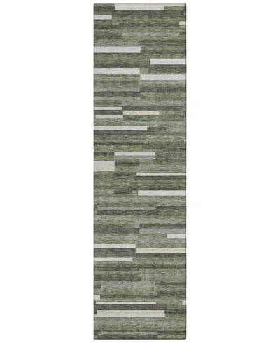Addison Chantille Acn894 2'3"x7'6" Runner Area Rug In Olive