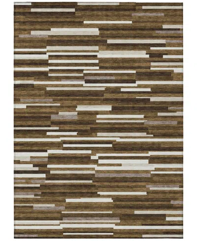 Addison Chantille Machine Washable Acn894 2'6"x3'10" Area Rug In Brown