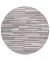Addison Chantille Acn894 8'x8' Round Area Rug In Lavender