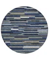 Addison Chantille Acn894 8'x8' Round Area Rug In Navy