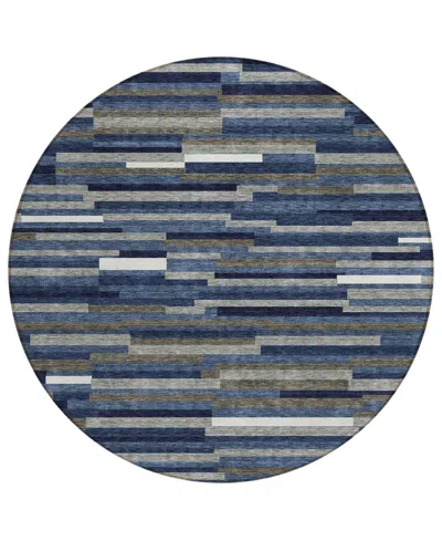 Addison Chantille Acn894 8'x8' Round Area Rug In Navy