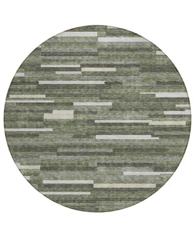 Addison Chantille Acn894 8'x8' Round Area Rug In Olive