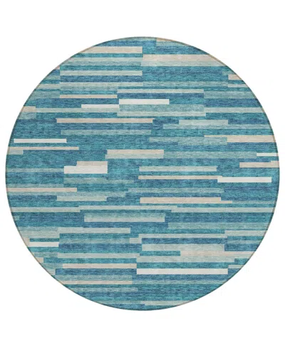 Addison Chantille Acn894 8'x8' Round Area Rug In Teal