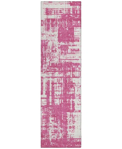 Addison Chantille Acn895 2'3"x7'6" Runner Area Rug In Rose