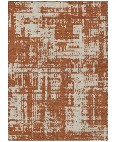 Addison Chantille Machine Washable Acn895 2'6"x3'10" Area Rug In Paprika