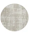 Addison Chantille Acn895 8'x8' Round Area Rug In Taupe