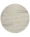 Addison Chantille Acn896 8'x8' Round Area Rug In Beige