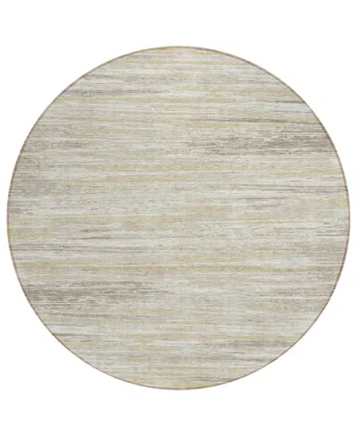 Addison Chantille Acn896 8'x8' Round Area Rug In Beige