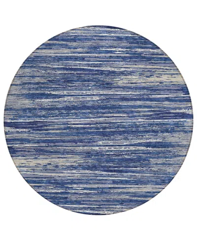 Addison Chantille Acn896 8'x8' Round Area Rug In Navy