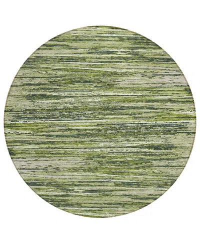 Addison Chantille Acn896 8'x8' Round Area Rug In Olive