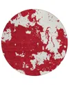 Addison Chantille Acn897 8'x8' Round Area Rug In Red