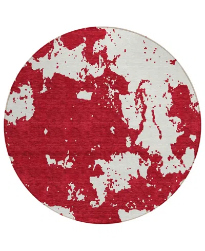 Addison Chantille Acn897 8'x8' Round Area Rug In Red