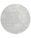 Addison Chantille Acn897 8'x8' Round Area Rug In Silver