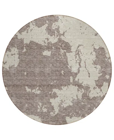Addison Chantille Acn897 8'x8' Round Area Rug In Taupe