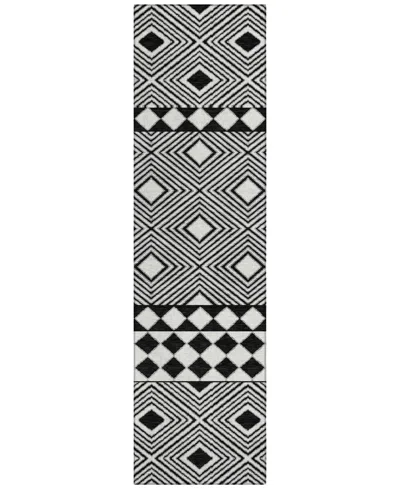 Addison Chantille Acn898 2'3"x7'6" Runner Area Rug In Black