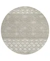 Addison Chantille Acn898 8'x8' Round Area Rug In Taupe