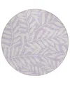 Addison Chantille Acn899 8'x8' Round Area Rug In Lavender
