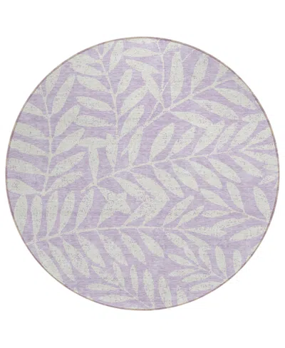 Addison Chantille Acn899 8'x8' Round Area Rug In Lavender