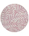 Addison Chantille Acn899 8'x8' Round Area Rug In Rose