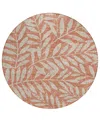 Addison Chantille Acn899 8'x8' Round Area Rug In Salmon