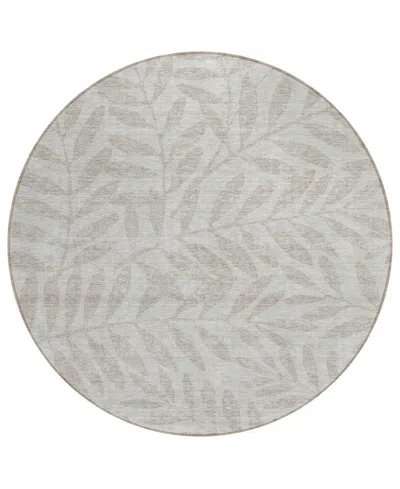 Addison Chantille Acn899 8'x8' Round Area Rug In Taupe