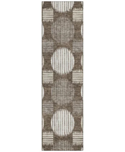 Addison Chantille Acn900 2'3"x7'6" Runner Area Rug In Brown