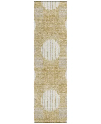 Addison Chantille Acn900 2'3"x7'6" Runner Area Rug In Gold