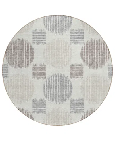 Addison Chantille Acn900 8'x8' Round Area Rug In Ivory