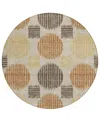Addison Chantille Acn900 8'x8' Round Area Rug In Tan