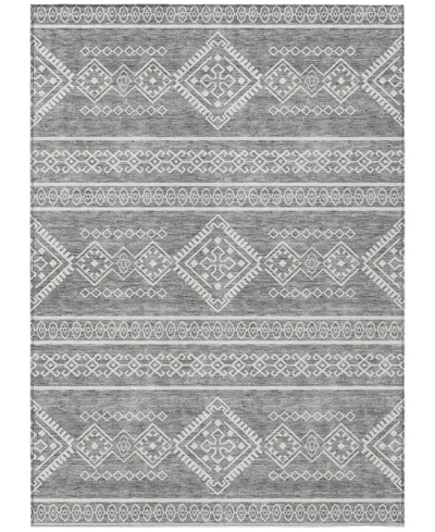 Addison Chantille Machine Washable Acn901 2'6"x3'10" Area Rug In Gray