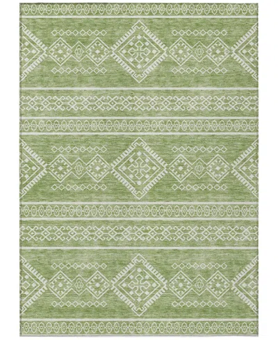 Addison Chantille Machine Washable Acn901 5'x7'6" Area Rug In Green