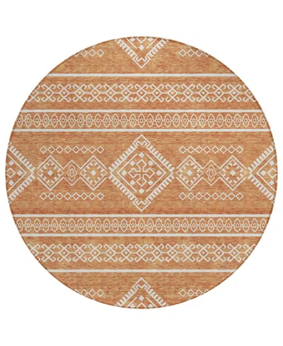 Addison Chantille Acn901 8'x8' Round Area Rug In Copper