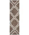 Addison Chantille Machine Washable Acn902 2'3"x7'6" Runner Area Rug In Brown