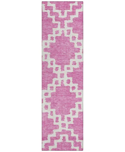 Addison Chantille Acn902 2'3"x7'6" Runner Area Rug In Rose