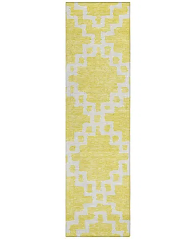 Addison Chantille Acn902 2'3"x7'6" Runner Area Rug In Yellow