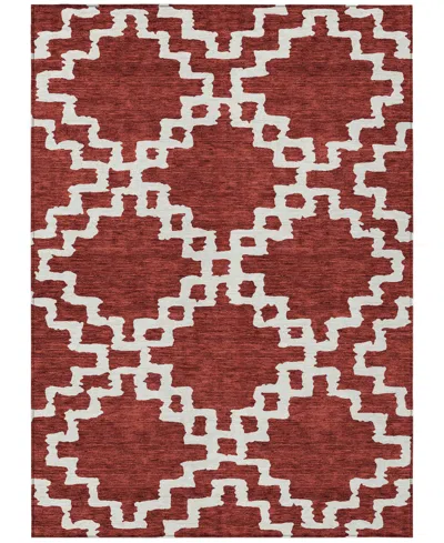Addison Chantille Machine Washable Acn902 8'x10' Area Rug In Brick