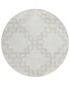 Addison Chantille Acn902 8'x8' Round Area Rug In Ivory