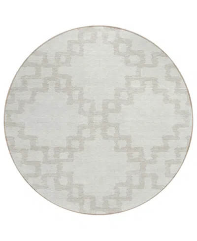Addison Chantille Acn902 8'x8' Round Area Rug In Ivory