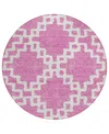 Addison Chantille Acn902 8'x8' Round Area Rug In Rose