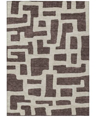 Addison Chantille Machine Washable Acn903 8'x10' Area Rug In Cocoa